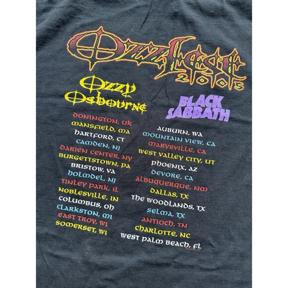 Vintage Ozzfest 2005 Devil Band Tee Tour Shirt Ozzy Osbourne Heavy Metal Rock XL - Picture 4 of 11